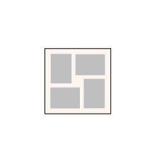 16x16 Mat with (4) 5x7 Windows