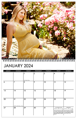 Custom Printed Monthly Photo Calendar Style CM1-1