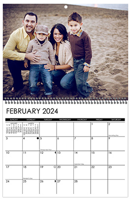 Custom Printed Monthly Photo Calendar Style CM1-2
