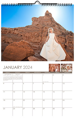Custom Printed Monthly Personalized Photo Calendar Style CM2-1