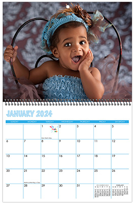Custom Printed Monthly Photo Calendar Style CM5-1
