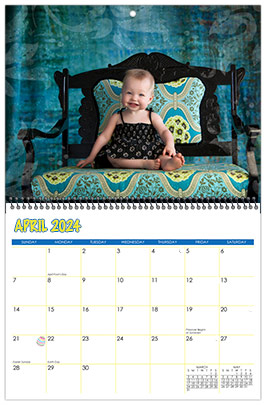 Custom Printed Monthly Photo Calendar Style CM5-4