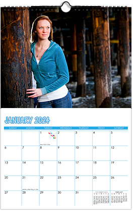 Custom Printed Monthly Photo Calendar Style CM6-1