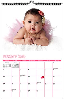 Custom Printed Monthly Photo Calendar Style CM6-2