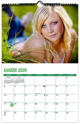 Custom Printed Monthly Photo Calendar Style CM6-3