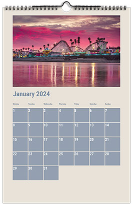 Custom Printed Monthly Photo Calendar Style CM13-1
