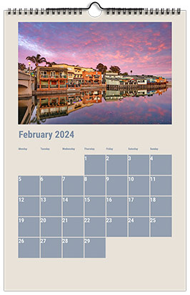 Custom Printed Monthly Photo Calendar Style CM13-2