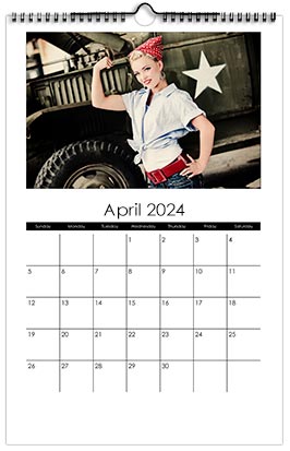 Custom Printed Monthly Photo Calendar Style CM16-4