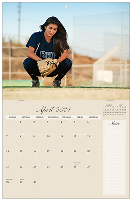Custom Printed Monthly Photo Calendar Style CM20-4