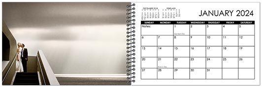 Custom Printed Monthly Photo Calendar Style CM60-1