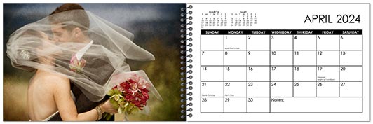 Custom Printed Monthly Photo Calendar Style CM60-4