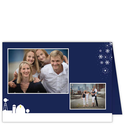 P112h Snowy Scene Holiday Card Design
