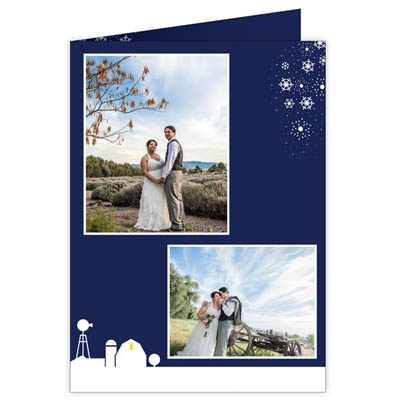 P112v Snowy Scene Holiday Card Design