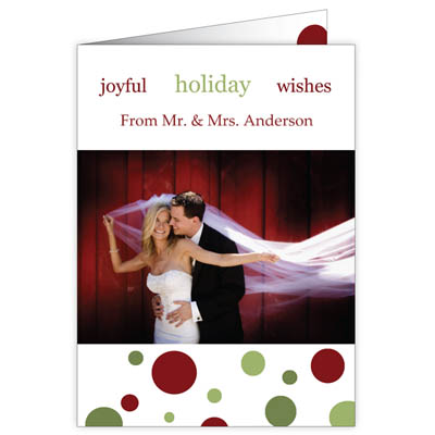 P154v Joyful Holiday Wishes Holiday Card Design