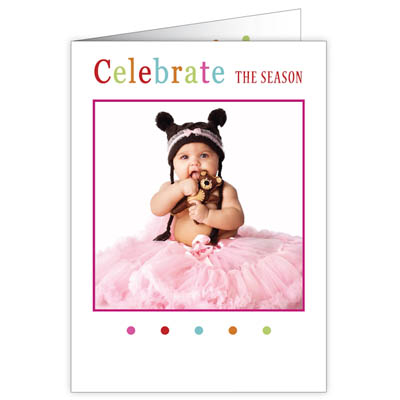 P156v Celebrate the Season Holiday Card Design