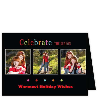 P157h Celebrate the Season Holiday Card Design