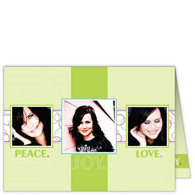 P174h Peace Joy Love Holiday Card Design