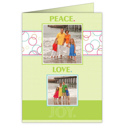 P174v Peace Joy Love Holiday Card Design