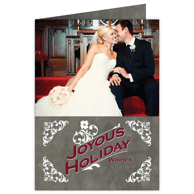 P244v Joyous Holiday Wishes Card Design