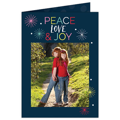P266v Peace Love & Joy Holiday Card Design