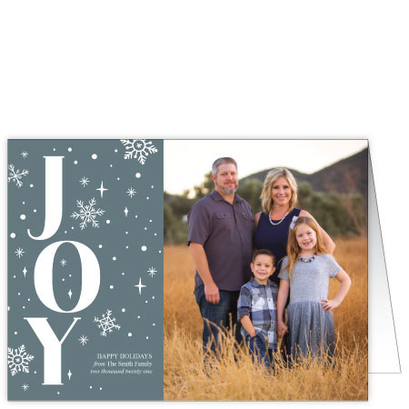 P598 Joyful Snowfall Holiday Card Design