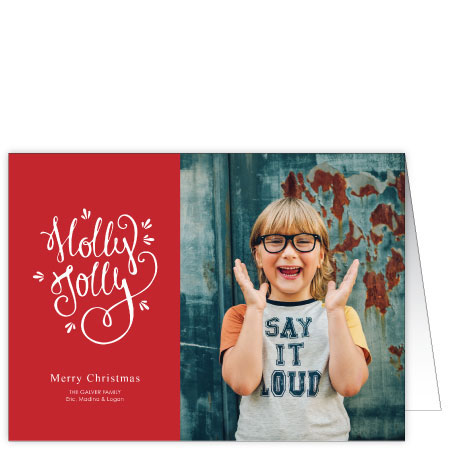 P606 Holly Jolly Holiday Card Design