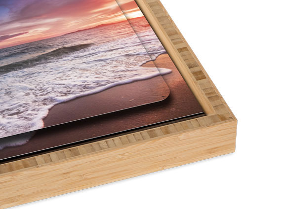 Double Float Metal Print with a Carbonized Bamboo Slim Float Frame