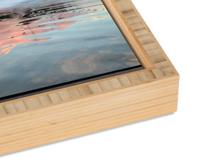 Bamboo Slim Float Frame with a Natural Finish