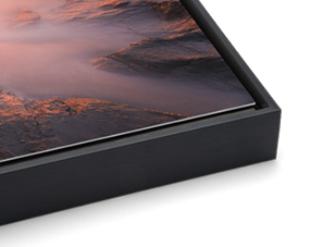 Black Modern Metal Float Frame
