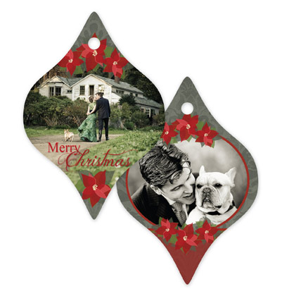 Merry Christmas 116 - Tapered Metal Ornament