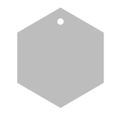 Hexagon Metal Ornament