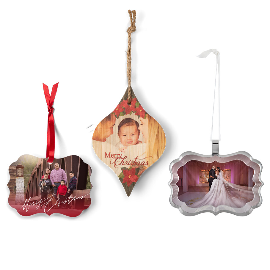 Custom Personalized Photo Ornaments