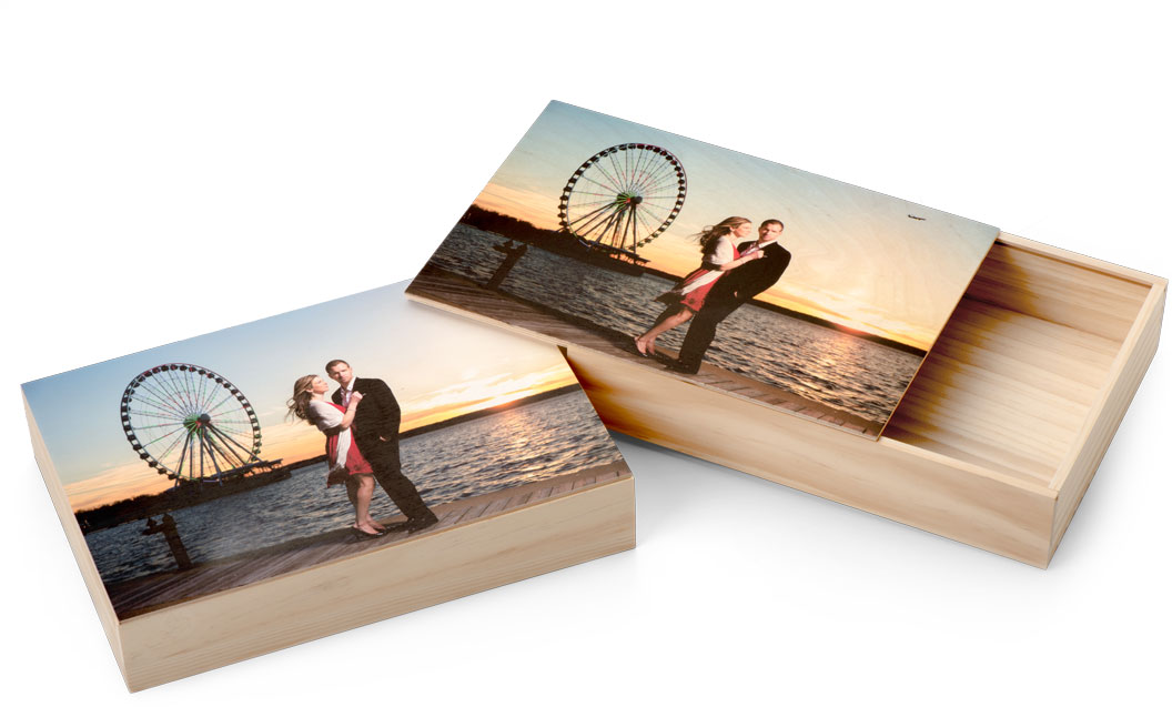 Wooden on sale photo box