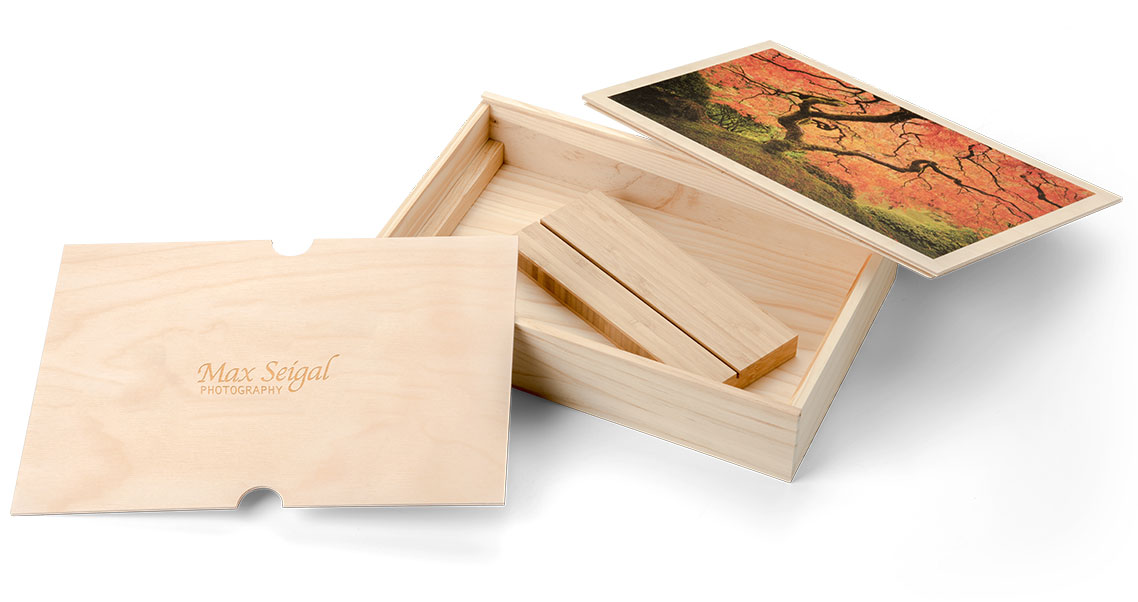 Wedding Card Box w/ Photo Print on Wood - Made in USA – Cades and