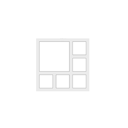 16x16 Mat with (1) 9x9 and (5) 4x4 Windows