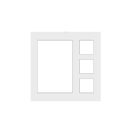 20x20 Mat with (1) 10x15 and (3) 4x4 Windows