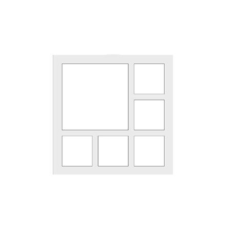 20x20 Mat with (1) 11x11 and (5) 5x5 Windows