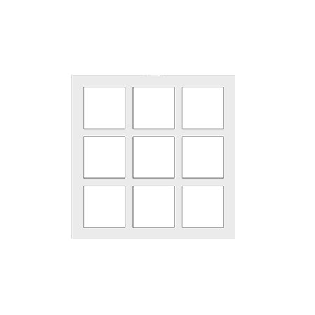 20x20 Mat with (9) 5x5 Windows