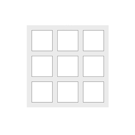 24x24 Mat with (9) 6x6 Windows