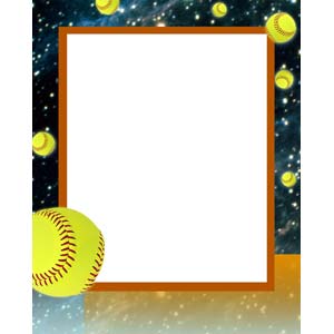 softball clip art borders