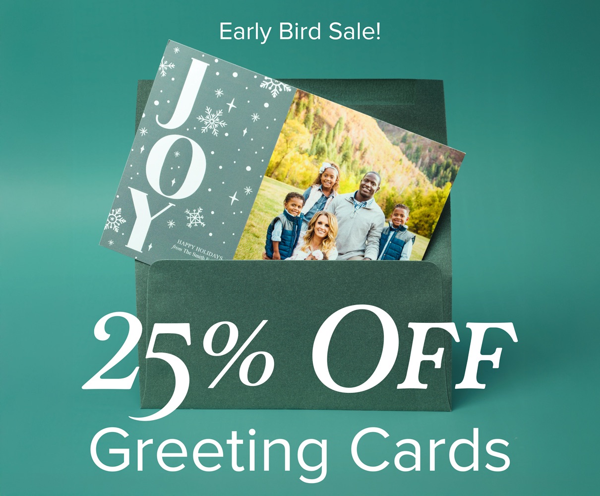25% Off Press Printed Cards!