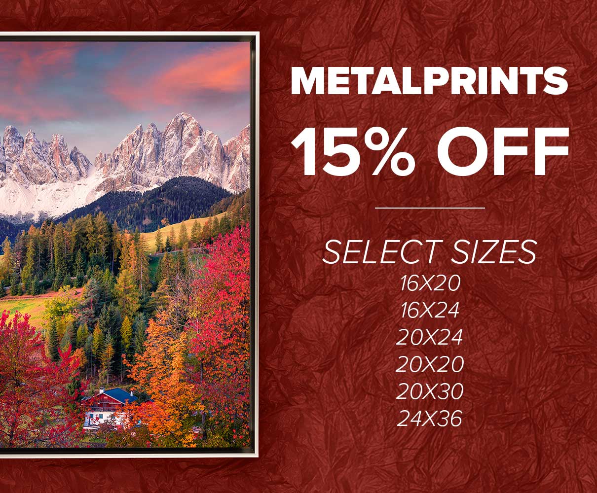 Select Size MetalPrints
